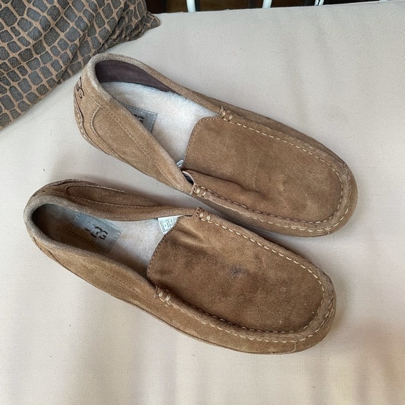 Ugg Alder Suede Slip On Shoe Slipper Tan Size 10 - Picture 2 of 10